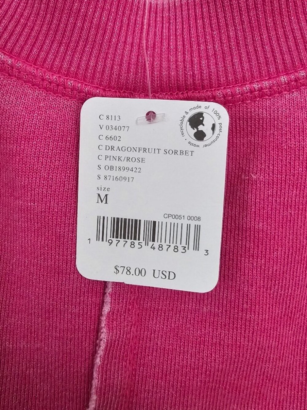 Free People Daisy Sweatshirt- Dragonfruit Sorbet - Picture 7 of 9